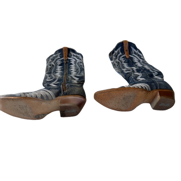 DAN POST WOMEN'S DENIM DARLIN' TALL WESTERN BOOTS - SNIP TOE - Picture 4 of 8